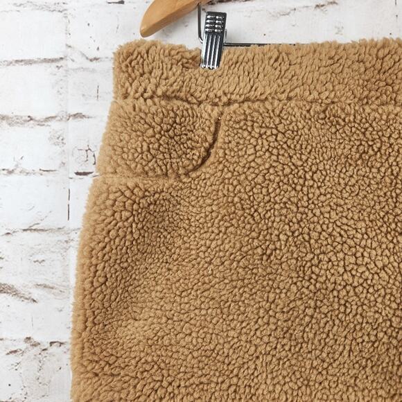 Retrofete Amelio Teddy Mini Skirt Brown Size XL NWT - Picture 4 of 11